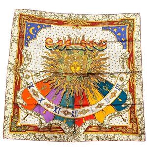 Authentic Hermes Silk Carpe Diem 90 cm Scarf